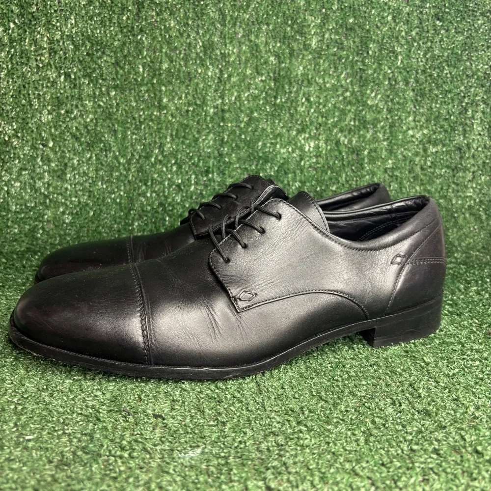 Florsheim 18358-01 Cap Toe Leather Oxford Formal Dress Shoe Black Mens Sz 11.5 D